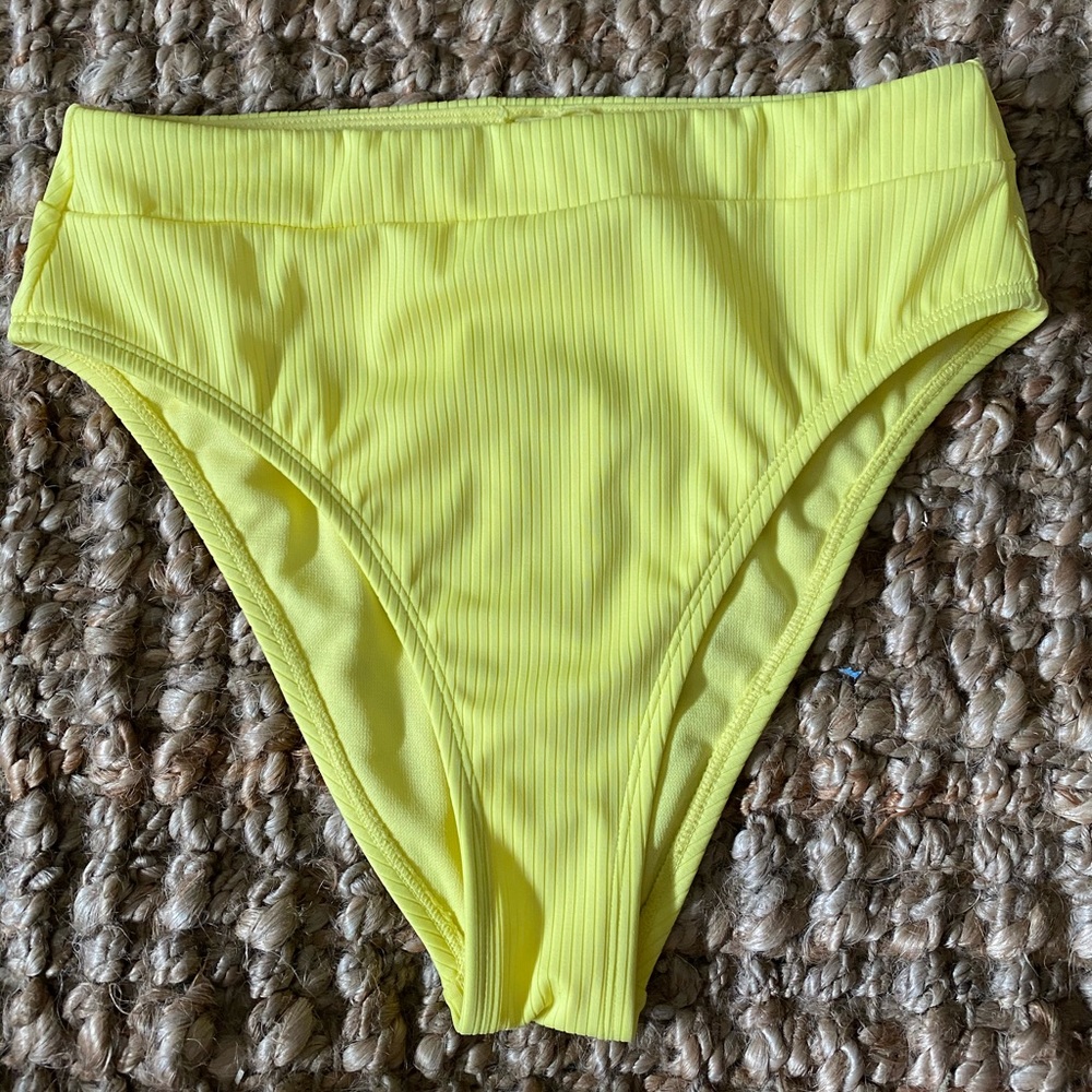 High waisted ribbed Bikini bottoms